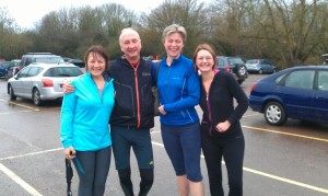 The 100th day team: Helen, Duncan, me, Becca
